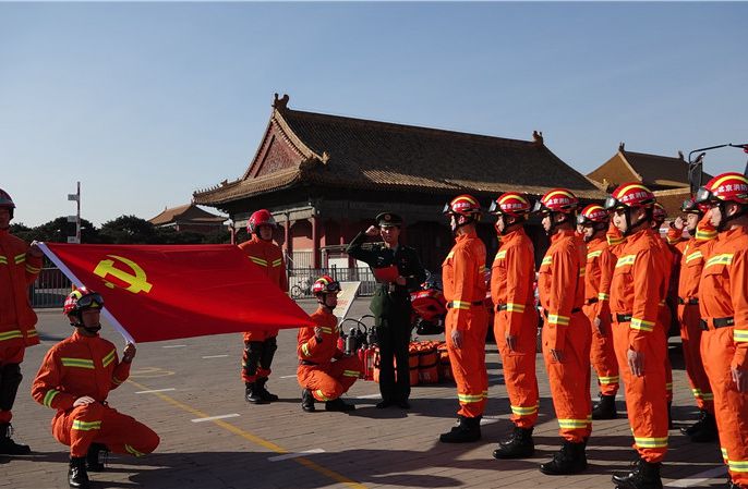 北京大兴消防支队对辖区建材市场开展消防安全